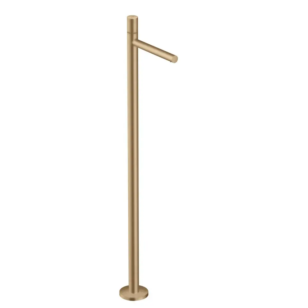 Bodenstehender Einhebel-Waschtischmischer aus gebürstetem Bronze von AXOR mit einer langen, schlanken Form und einem minimalistischen Design.